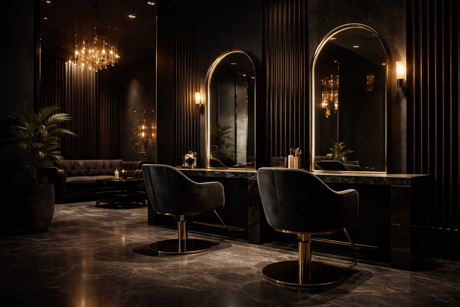 Luxury hair salon interior